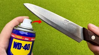 Only a handyman knows this!Crazy way to sharpen RUSTY knives razor sharp with this tool