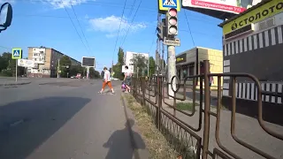 Таганрог, ул. Чехова - Через весь город на велосипеде