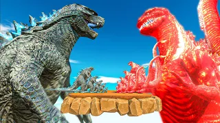 Legendary Godzilla War - Growing Godzilla 2014 VS Shin Godzilla Fire, Size Comparison Godzilla