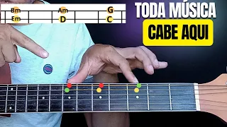 6 movimentos simples que TOCAM TUDO em tom maior e TOM MENOR também | Aula de violão