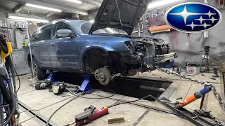 Subaru Outback ремонт лонжеронов на Стапеле