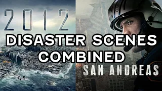 EPIC Earthquake Scenes - 2012 vs. San Andreas COMBINED!