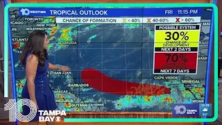 Tropical depression likely to form in the Atlantic by next week