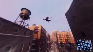 Spider man miles morales: web swinging tricks/ into the spider verse suit