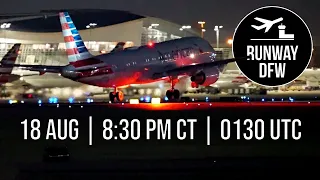 🔴 LIVE DFW Airport plane spotting  ✈️  August 18, 2023 @ 8:30 pm CT