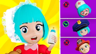 Magic Milk | PoliceGirl, Doctor and Firemen | Kids Songs and Nursery Rhymes | Lights Kids 3D