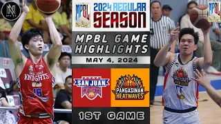 MPBL HIGHLIGHTS: SAN JUAN KNIGHTS VS PANGASINAN HEATWAVES (MAY 4, 2024)