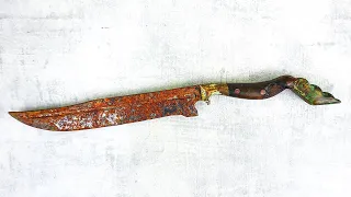 Restoration Old Rusty Handmade Knife