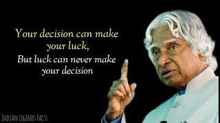 Luck Is Not A Your Hands,But Decision Is In Your Hands // APJ Abdul Kalam New Quotes videos//