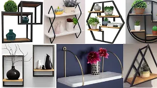 Wall mounted metal shelf ideas with minimal woodworking