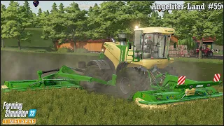 Finishing Making Grass Silage. Mowing & Tedding🔹Angeliter Land Ep.55🔹Farming Simulator 22