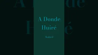 A Donde Huiré  by Kabed