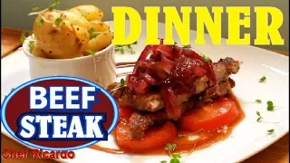 Beef Sirloin Steak With New Potatoes - How To Cook Beef Sirloin Steak | Recipes By Chef Ricardo