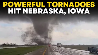Nebraska Tornado LIVE | Tornadoes Hit Nebraska, Iowa | Blow Rooftops, Damage Houses | US News LIVE