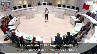 Landesfinale Jugend debattiert 2019