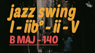 [BackingTrack] Jazz Swing Chord Progression I-IIb°-ii-V  B major- bpm140