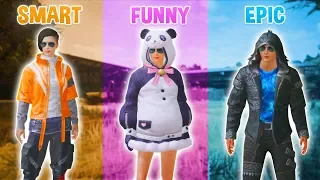 SMART vs FUNNY vs EPIC in PUBG MOBILE