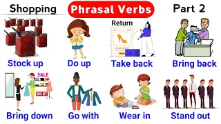 English vocabulary : Phrasal Verbs for Shopping | part 2 | Phrasal Verbs with Sentences | Learn
