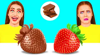Desafío De Comida Real vs. De Comida Chocolate | Trucos Divertidos de Cocina por DaRaDa Challenge