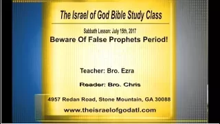 IOG Atlanta - "Beware of the False Prophets Period"