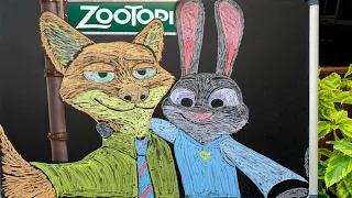 Drawing Zootopia with Chalk!? ♫ 8 Hrs of Chalk Art + Lullabies