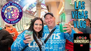 GREAT ONESIE BAR CRAWL - Vegas Travel Vlog Day 2 - Drinksgiving on Fremont - Nov 2023