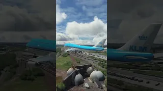 tense seconds when the Klm plane landed at Amsterdam airport