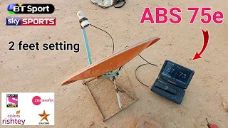 How to Nss6 95e Say ABS 75e 2 feet Dish Antenna Setting ABS 2 New Update 2023