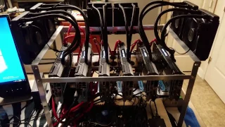 ZCash Miner 6x GPU ZEC - Nvidia Mining Rigs - 48x GTX 1070 - Posiedon Prototype