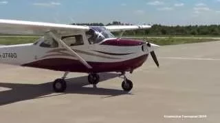 Cessna 172 Skyhawk RA-2740G Запуск взлет. Авиабаза Кубинка