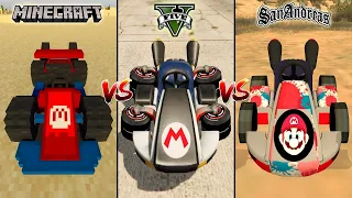 MINECRAFT MARIO CART VS GTA 5 MARIO CART VS GTA SAN ANDREAS MARIO CART - WHICH IS BEST?