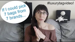 Choosing 7 LUXURY BAGS from Chanel, Gucci, Hermes, and more! #onebagperbrand tag video!