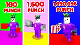 PUNCHING Walls at 1,690,696 POWER on Roblox Punch Wall Simulator BUT Found GLITCH BEAT Any Wall