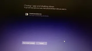 This app is preventing PC shutting down- Window 10