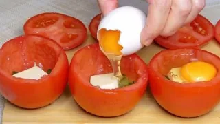 Just put an egg inside a tomato  and you will be amazed!Breakfast recipe/instant food/tutorial/food/