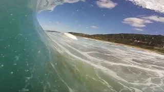 Bodyboarding at Ballito (South Africa) with GoPro mouth mount