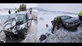 21.02.21 Один ребенок и двое взрослых погибли в жуткой аварии в Веневском районе