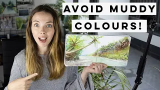 How to avoid muddy colours in watercolour | 5 MINUTE PAINTS