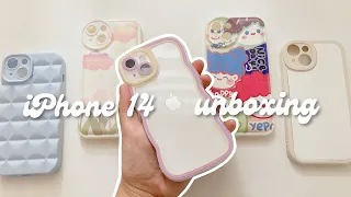 iphone 14 (starlight) unboxing ʕ•ᴥ•ʔ : iOS 16 customization, set-up, camera test, accessories + more