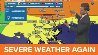 New Orleans Weather: Another chance for severe weather Tuesday