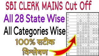 sbi clerk mains expected cut off 2024 / sbi clerk mains cut off 2024 / sbi clerk mains result 2024