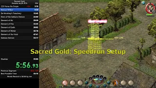 Sacred Gold: Speedrun Setup