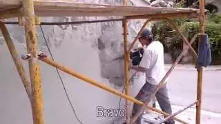 How not to use jackhammer (power drill) [HD] (english subtitles)