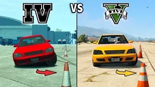 GTA V vs GTA IV - Сравнение геймплея автомобилей