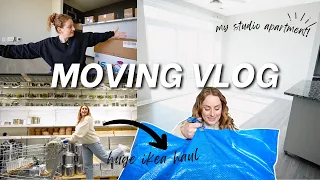 empty STUDIO APARTMENT tour + IKEA trip | MOVING VLOG PART 2