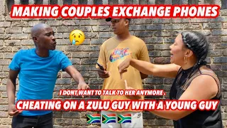 Making couples switching phones for 60sec 🥳( 🇿🇦SA EDITION )| new content |EPISODE 64 |