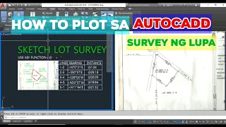 HOW TO PLOT LOT SURVEY IN AUTOCAD SA LUPA | BASIC AUTOCAD PRACTICE TAGALOG ENGLISH