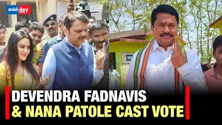 Lok Sabha Elections 2024: Devendra Fadnavis casts vote in Nagpur, Nana Patole votes in Bhandara