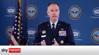 US Pentagon briefing as video shows Russian jet dumping fuel on US drone