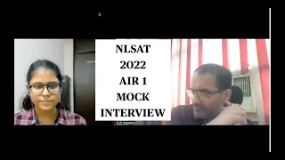 NLSAT 2022 Rank 1 | Mock Interview with Ayushi Jain | NLSAT 2023